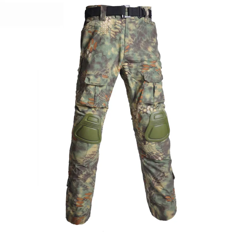 Camouflage with Pads Hunting Multi Pockets Men's Cargo Pants