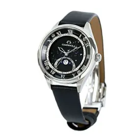 CAMPANOLA MOON PHASE BLACK LACQUER PEARL WOMEN WATCH EZ2000-14E