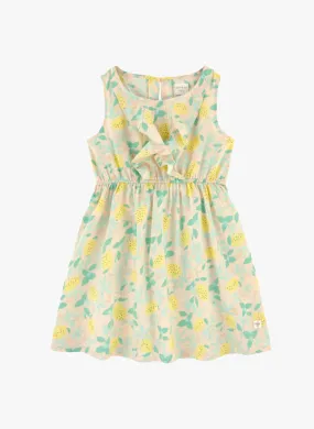 Carrement Beau Girls Lime Print Dress