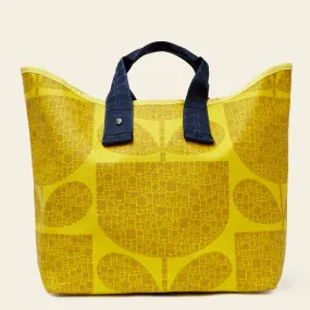 Carryall Large Tote - Block Garden Sunflower