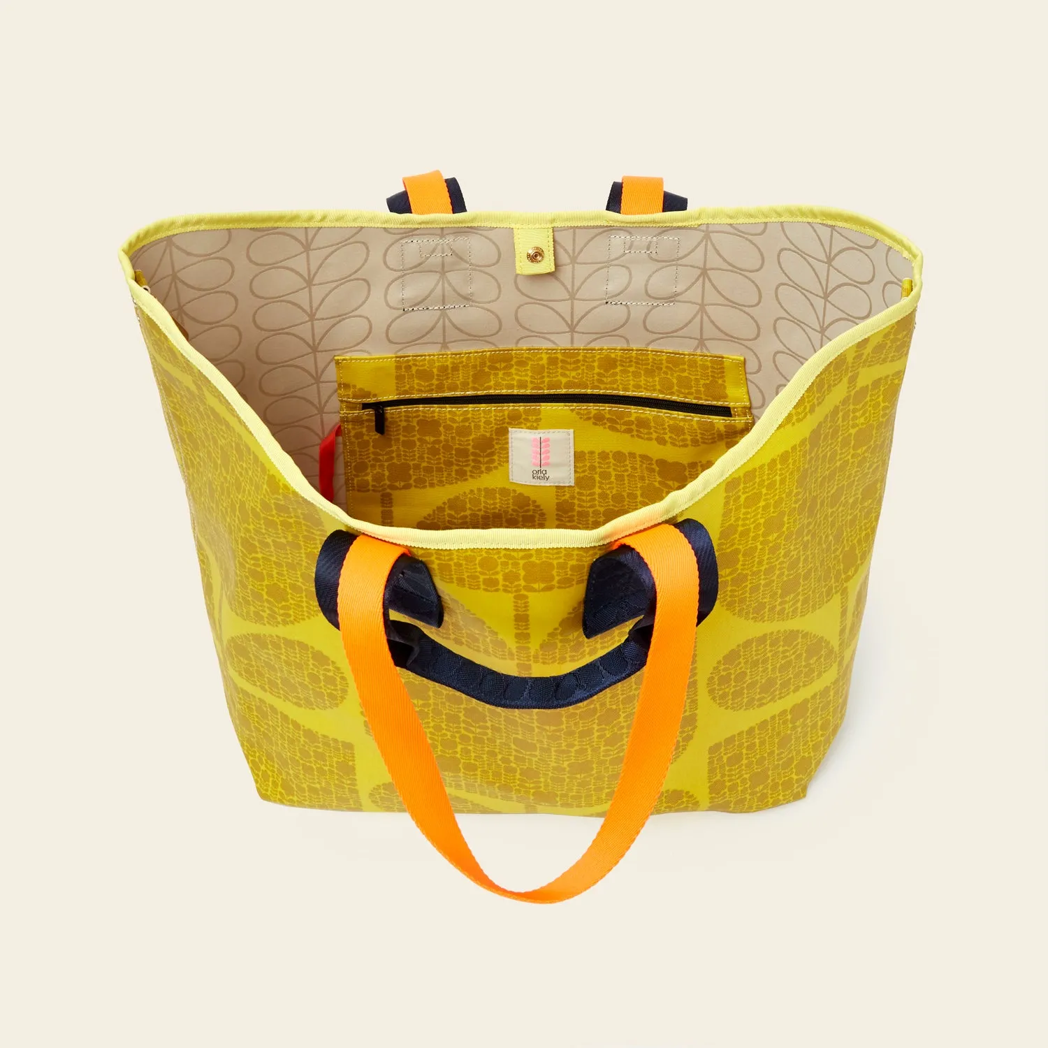 Carryall Large Tote - Block Garden Sunflower