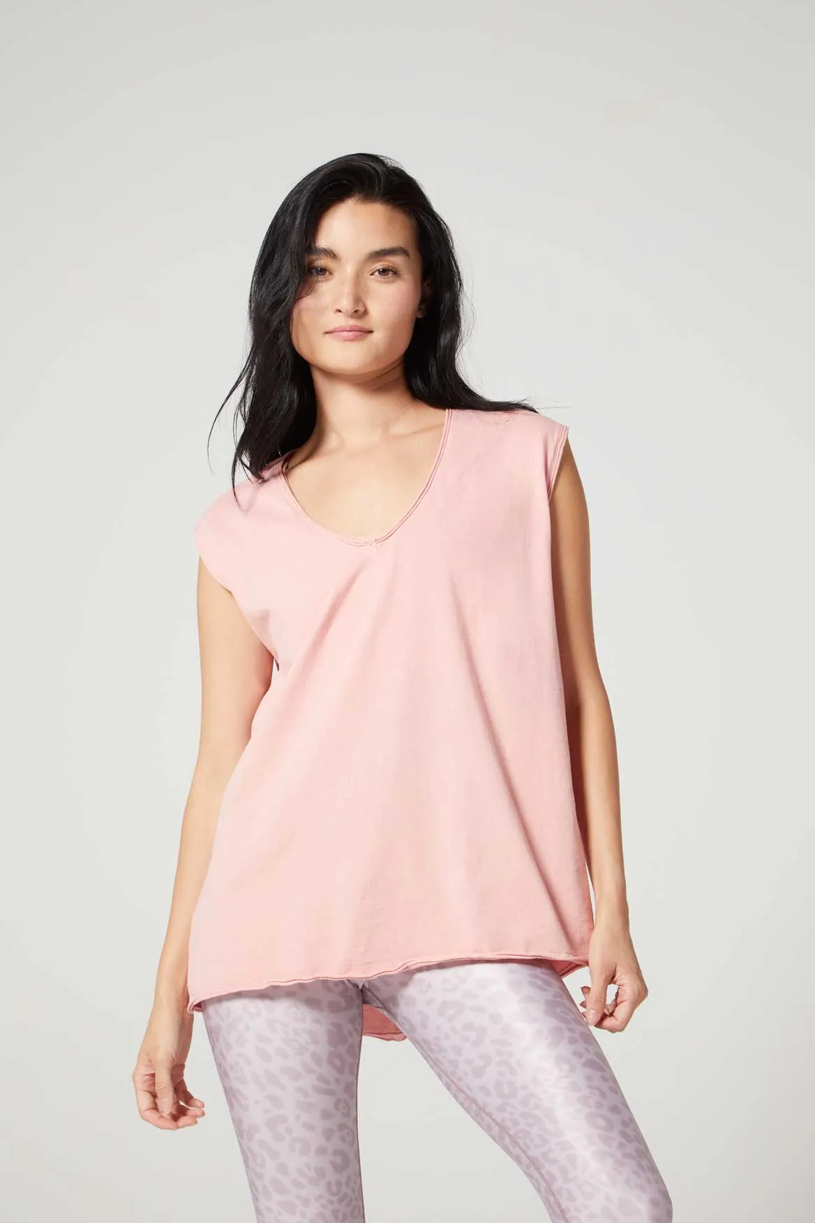 Cindy Sleeveless Tank Rose Blush