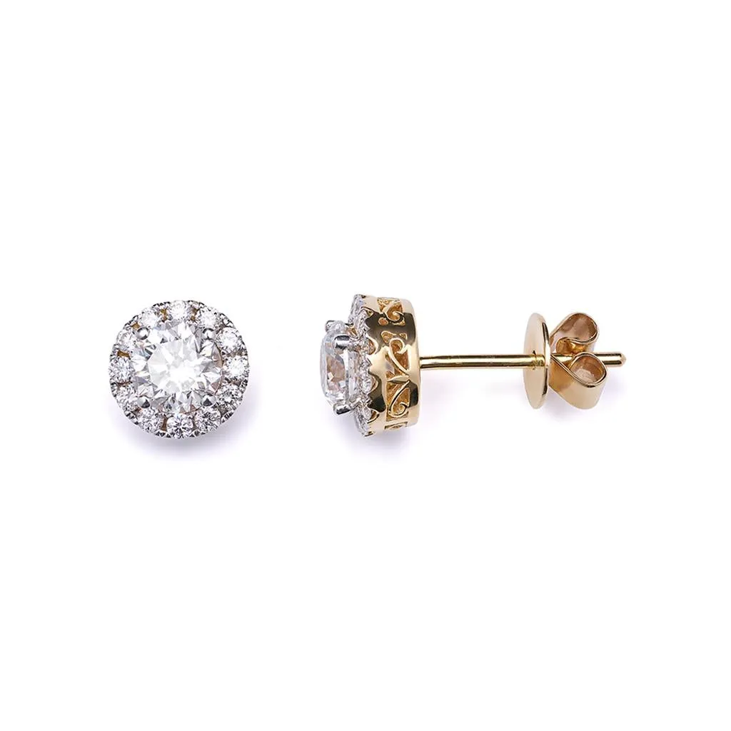 Clara by Martin Binder Diamond Halo Earrings (1.19 ct. tw.)