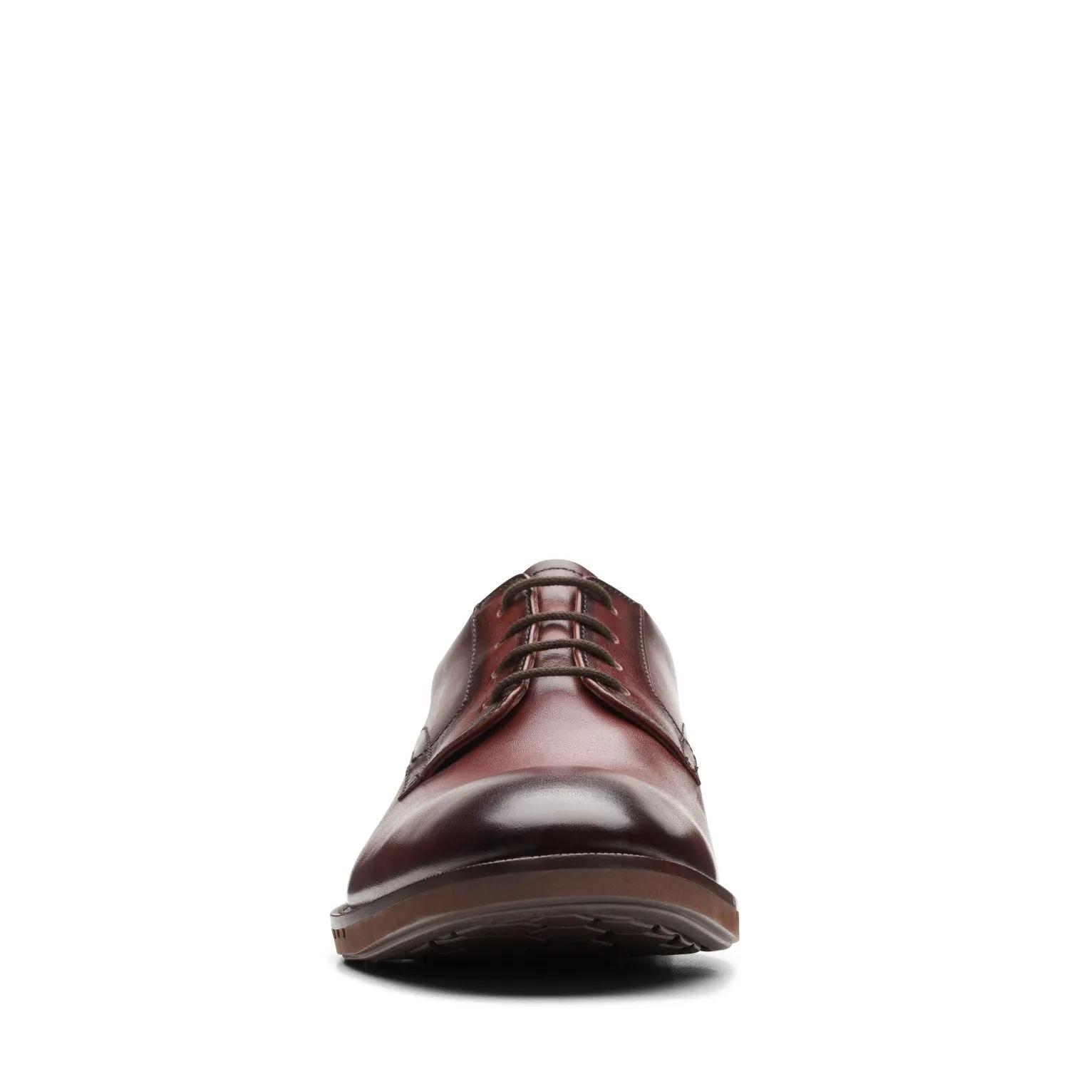 Clarks Un Hugh Lace Brown Leather - Standard Width