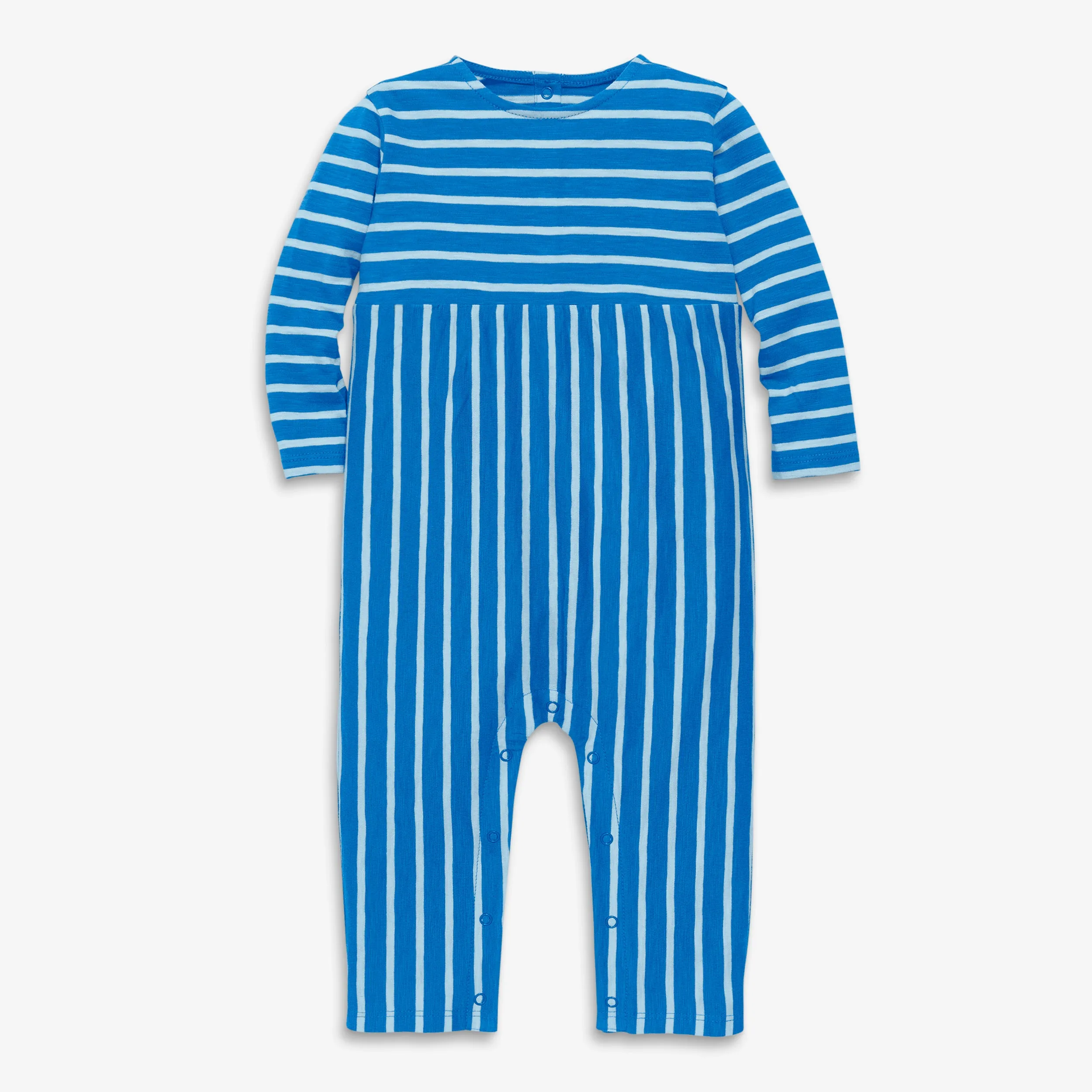 Clearance baby long sleeve explorer romper in stripe