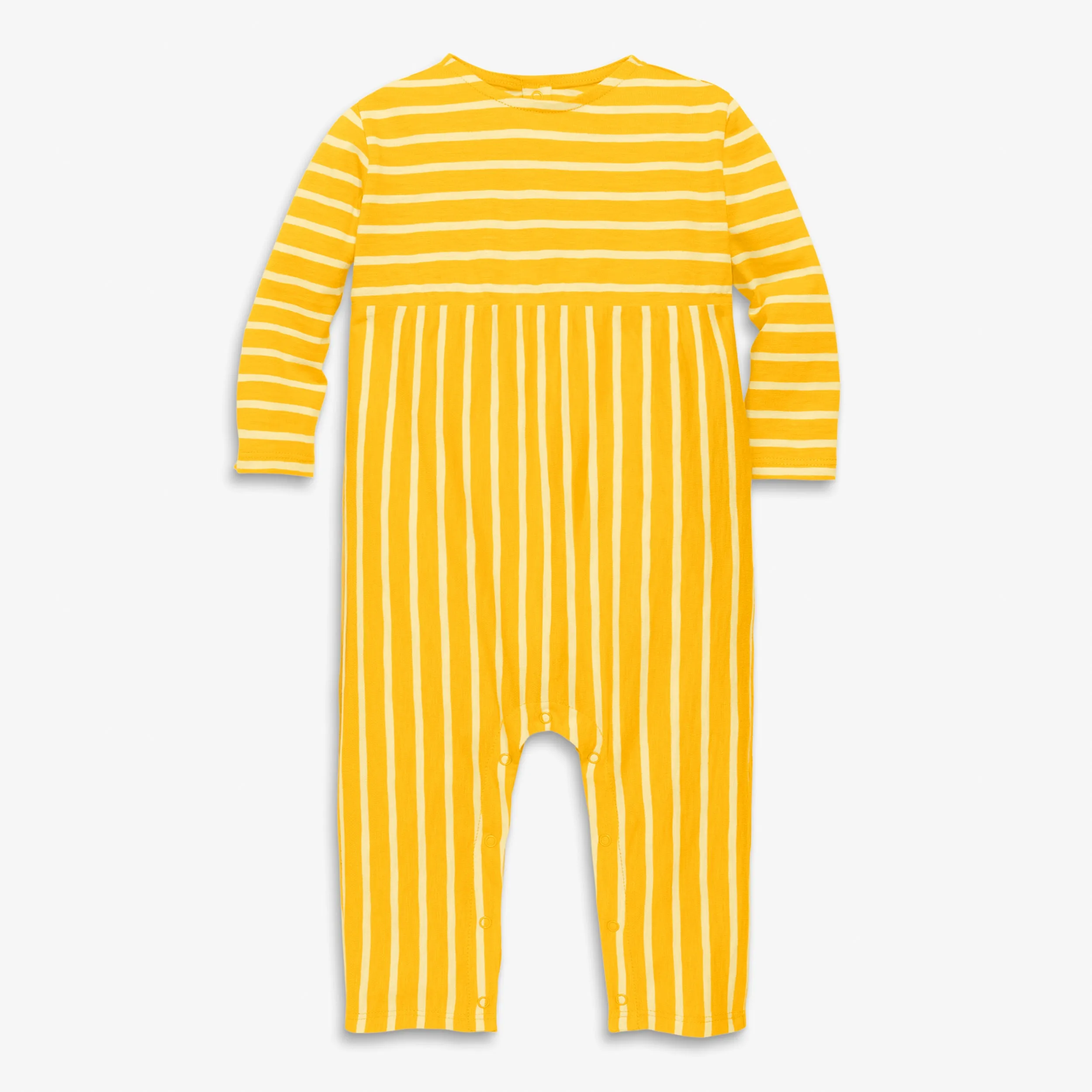 Clearance baby long sleeve explorer romper in stripe