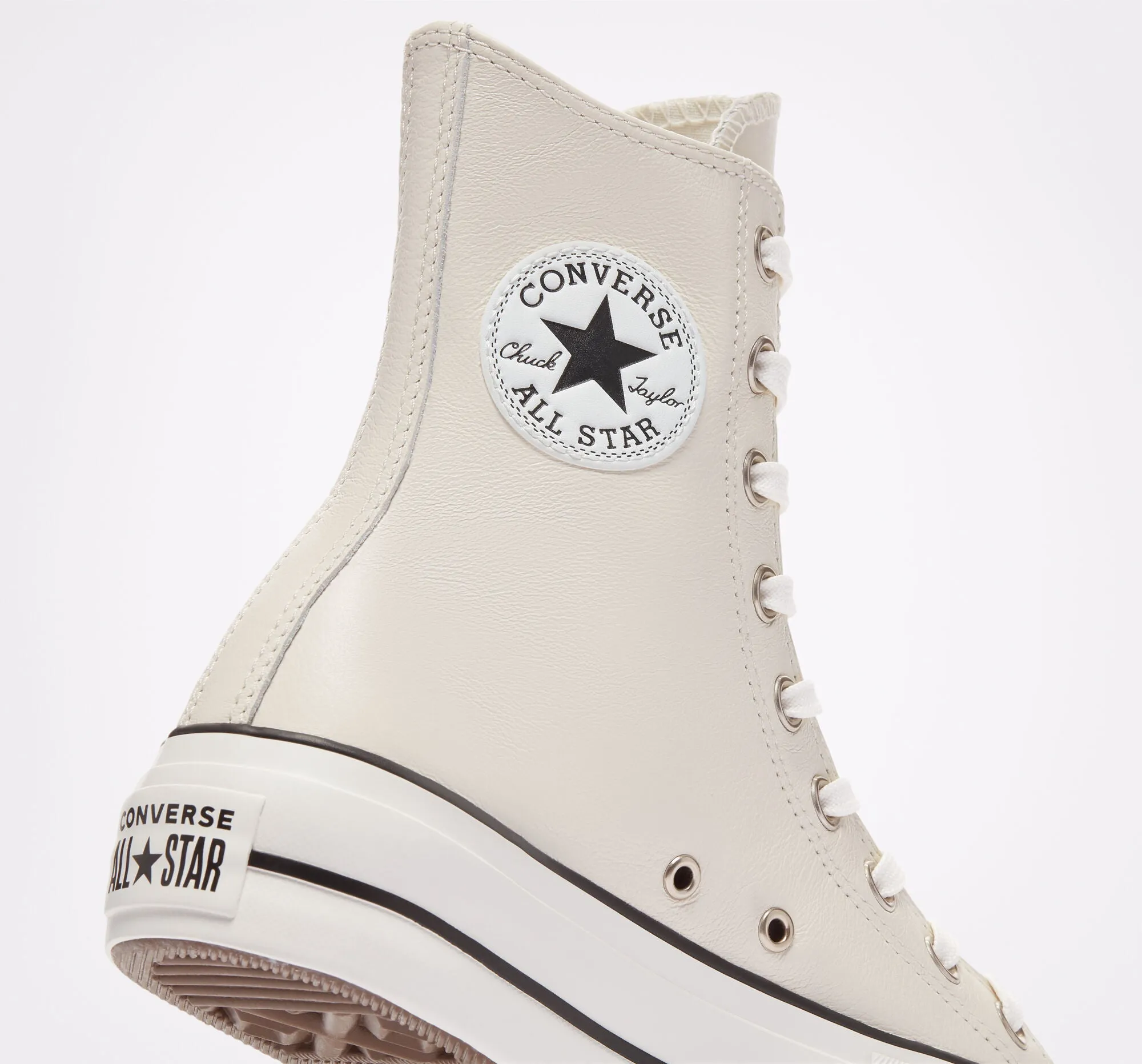 CONVERSE CHUCK PLATEAU EXTRA HIGH LIFT EGRET LEATHER