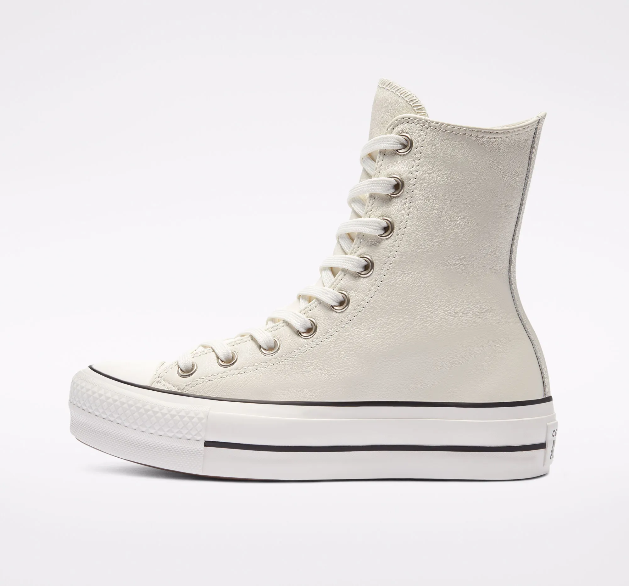 CONVERSE CHUCK PLATEAU EXTRA HIGH LIFT EGRET LEATHER