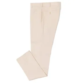 Cotton Gabardine Flat-front Trousers