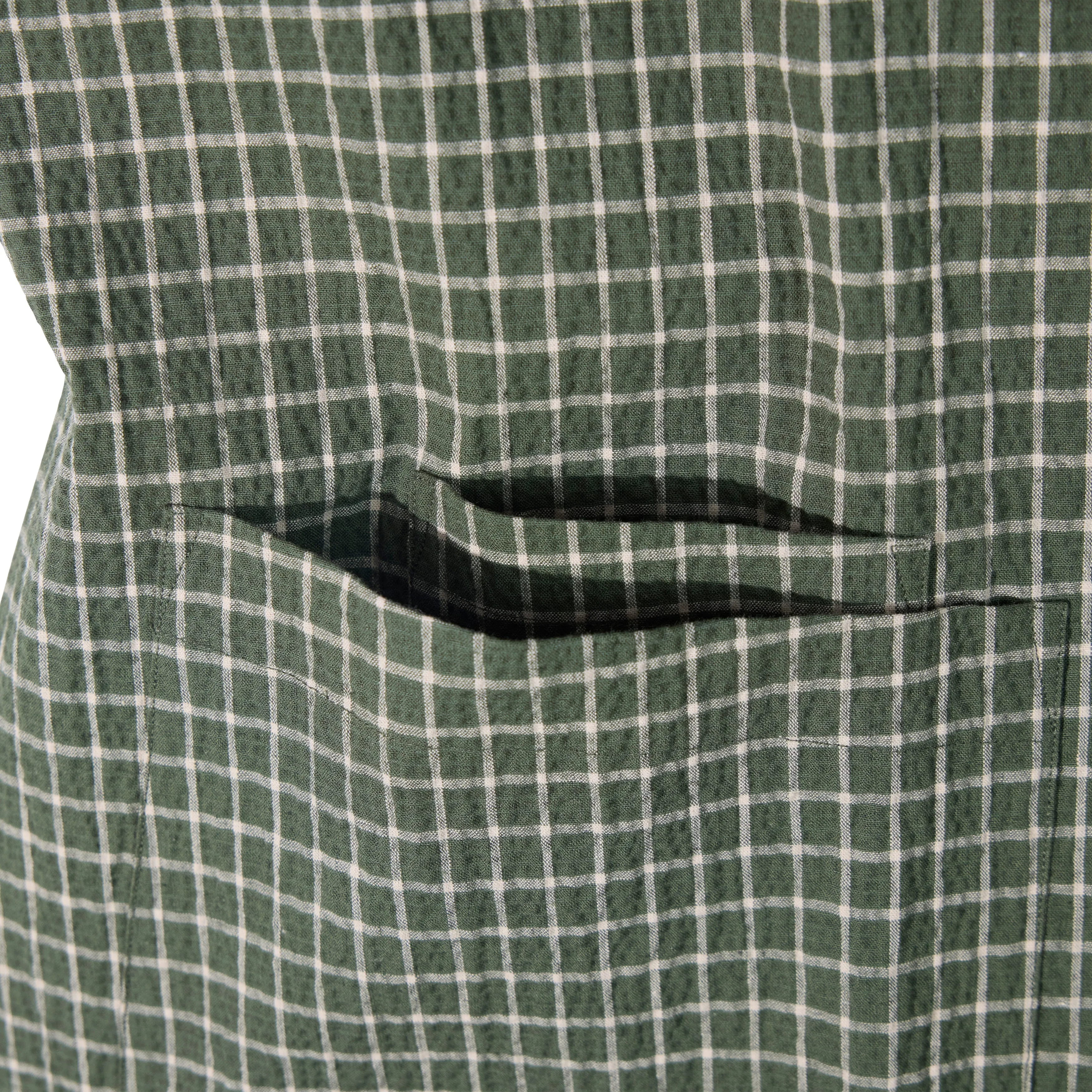 Cotton Seersucker Check Holiday Shirt