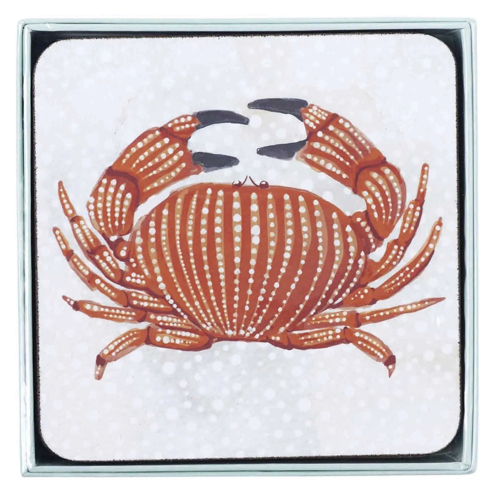 Crab Square Art Coasters - Set of 4