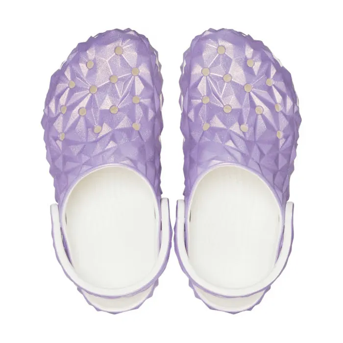 Crocs Classic Clog Iridescent Geo White Purple Adults