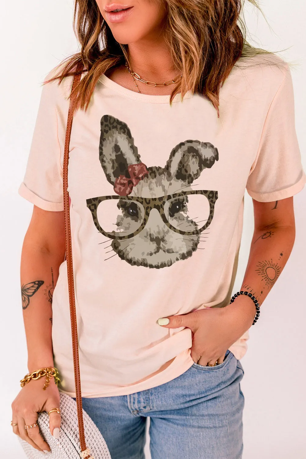 Cuffed Sleeve Women's Easter T-Shirt – Peter Cottontail