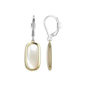 Elle Allure Two-Tone Mother of Pearl Drop Earrings