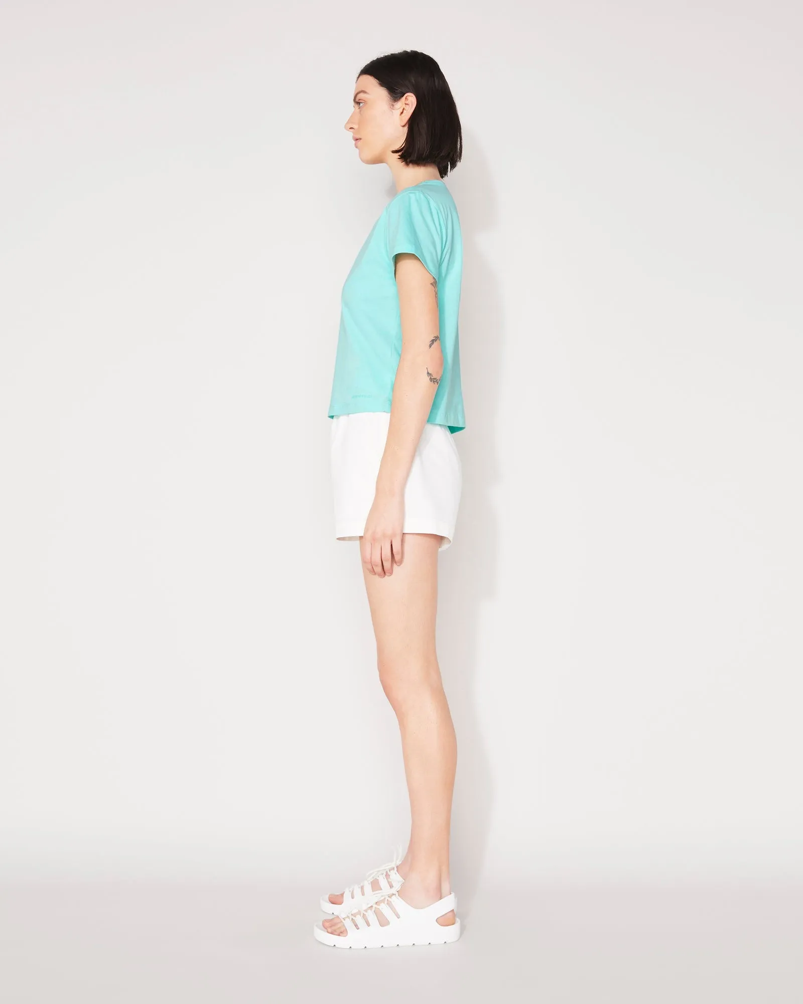 ESSENTIAL SHRUNKEN T-SHIRT - ARUBA BLUE