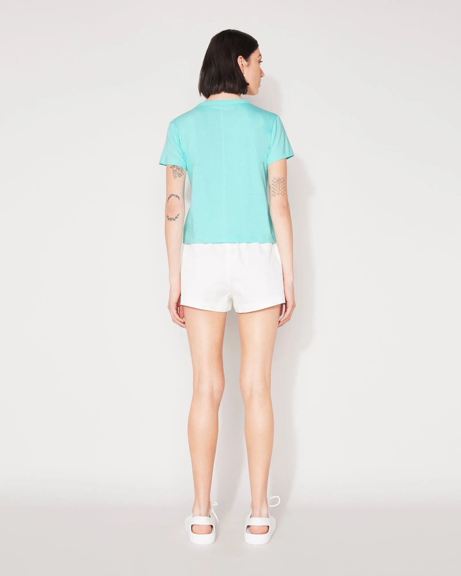 ESSENTIAL SHRUNKEN T-SHIRT - ARUBA BLUE