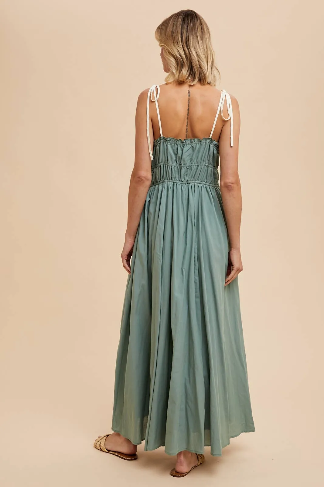 Eucalyptus Cotton Blend Maxi Dress