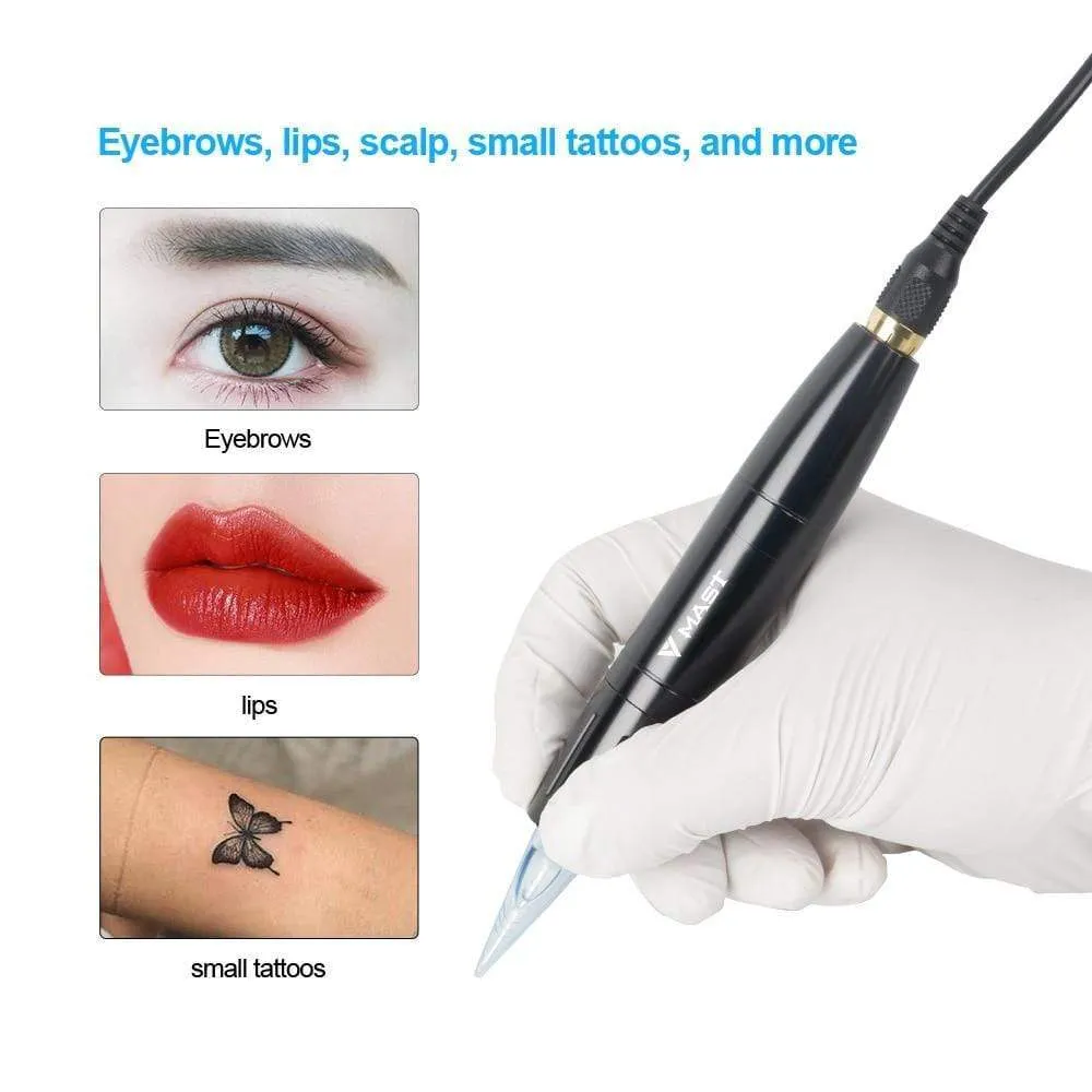 Eyebrows Lips and Scalp RCA Permanent Makeup Rotary Tattoo Gun Machine Pen Tattoo for Cartridge Needles