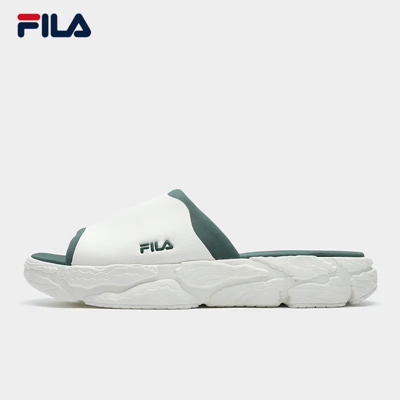 FILA CORE FERN FASHION ORIGINALE Men Slippers/Sliders (Black/White-Green)