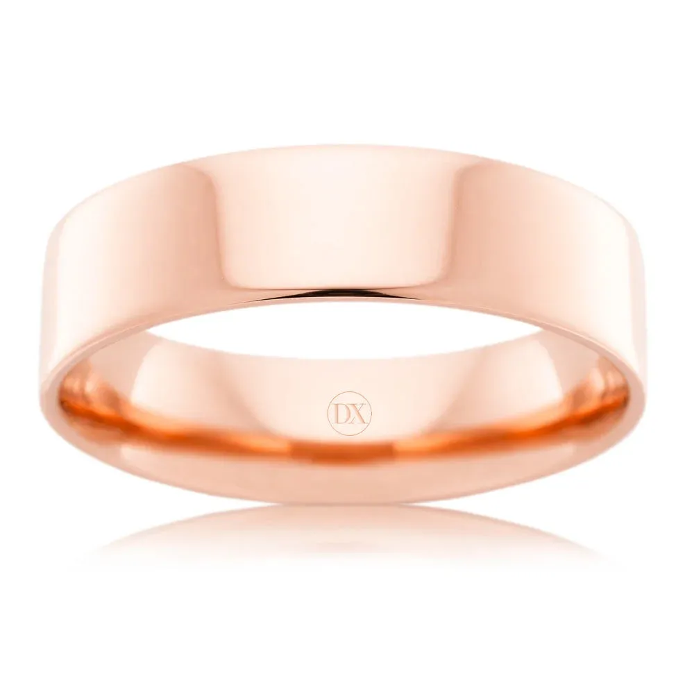 Flat Round 6mm - 9ct Rose Gold