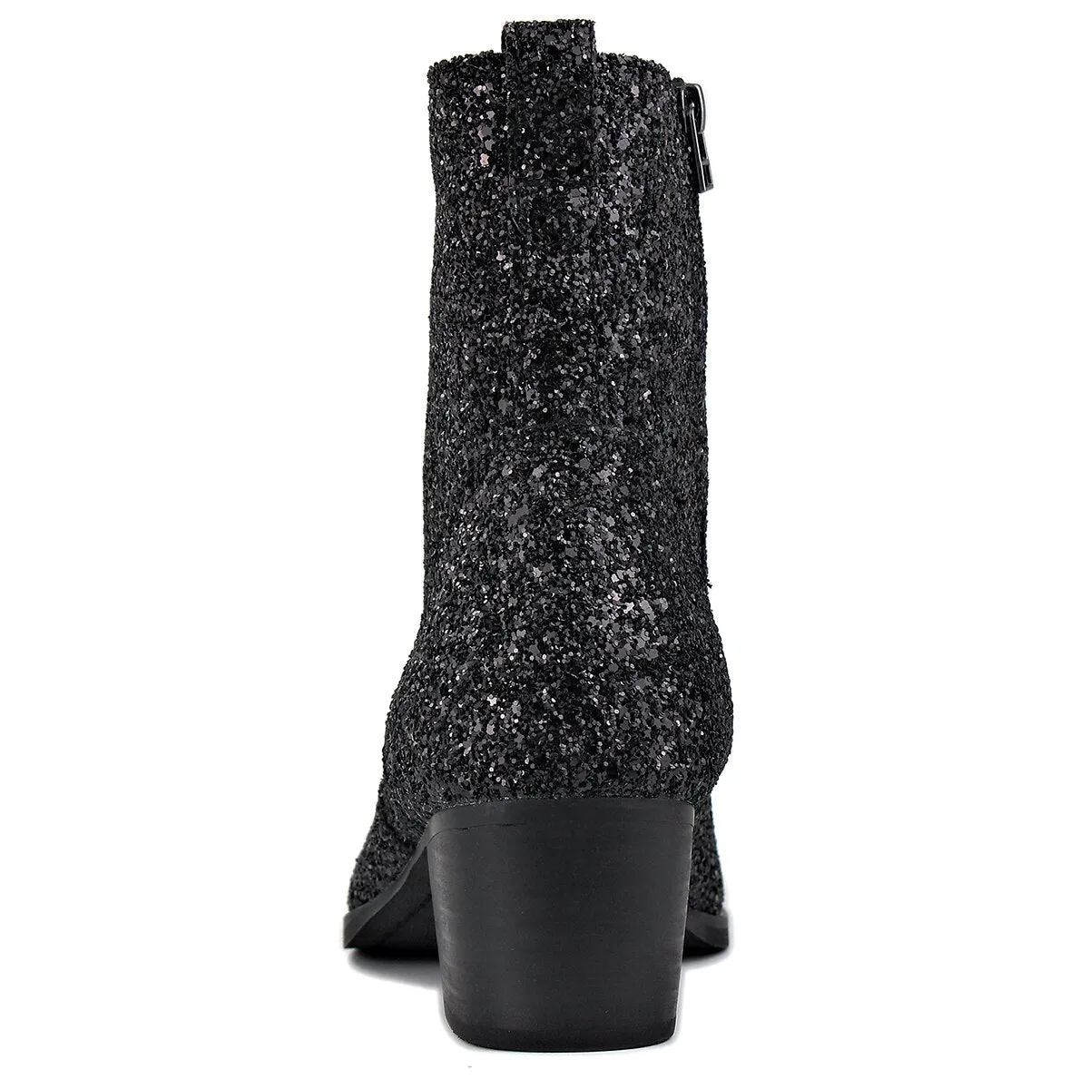 Fordan Glitter Genuine Leather Ankle Boots