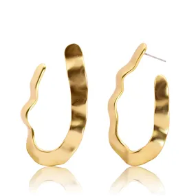 Free form frontal hoop earrings