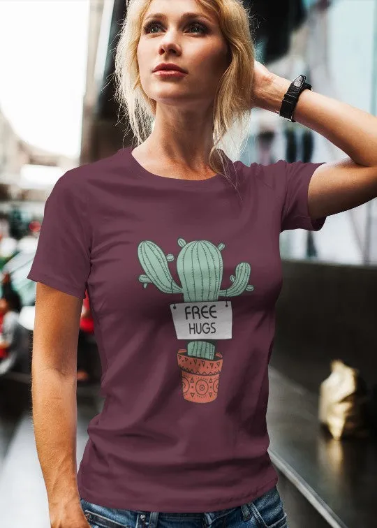 Free Hugs Women Half Sleeve T-Shirt