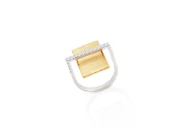 GeoArt Rectangle Float Diamond Ring