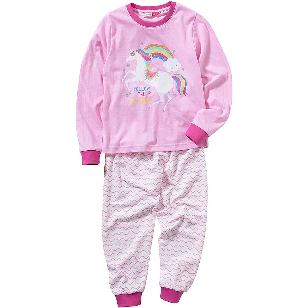 Girls Unicorn Rainbow Star Pyjamas