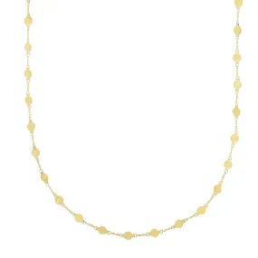 Golden Disc Chain Necklace