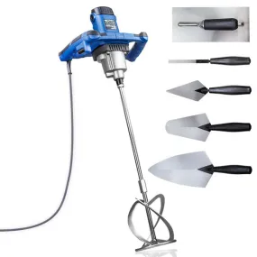 Hyundai HYPM1600E Paddle Mixer with 5 Piece Trowel Set 240V/1600W