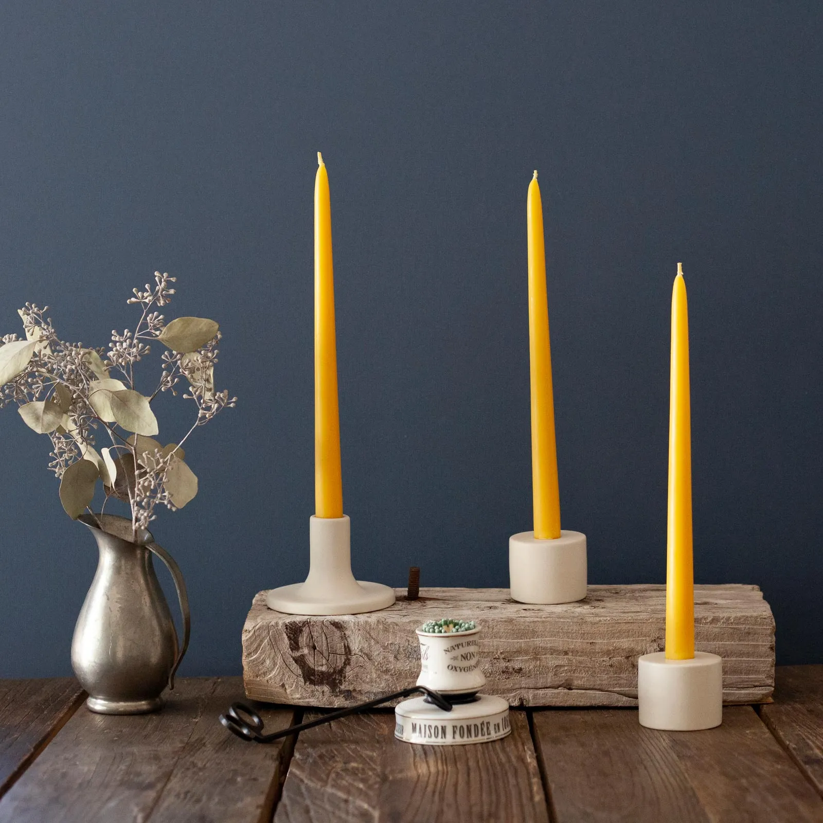 Illuminate Elegance: Honey Beeswax Taper Candles