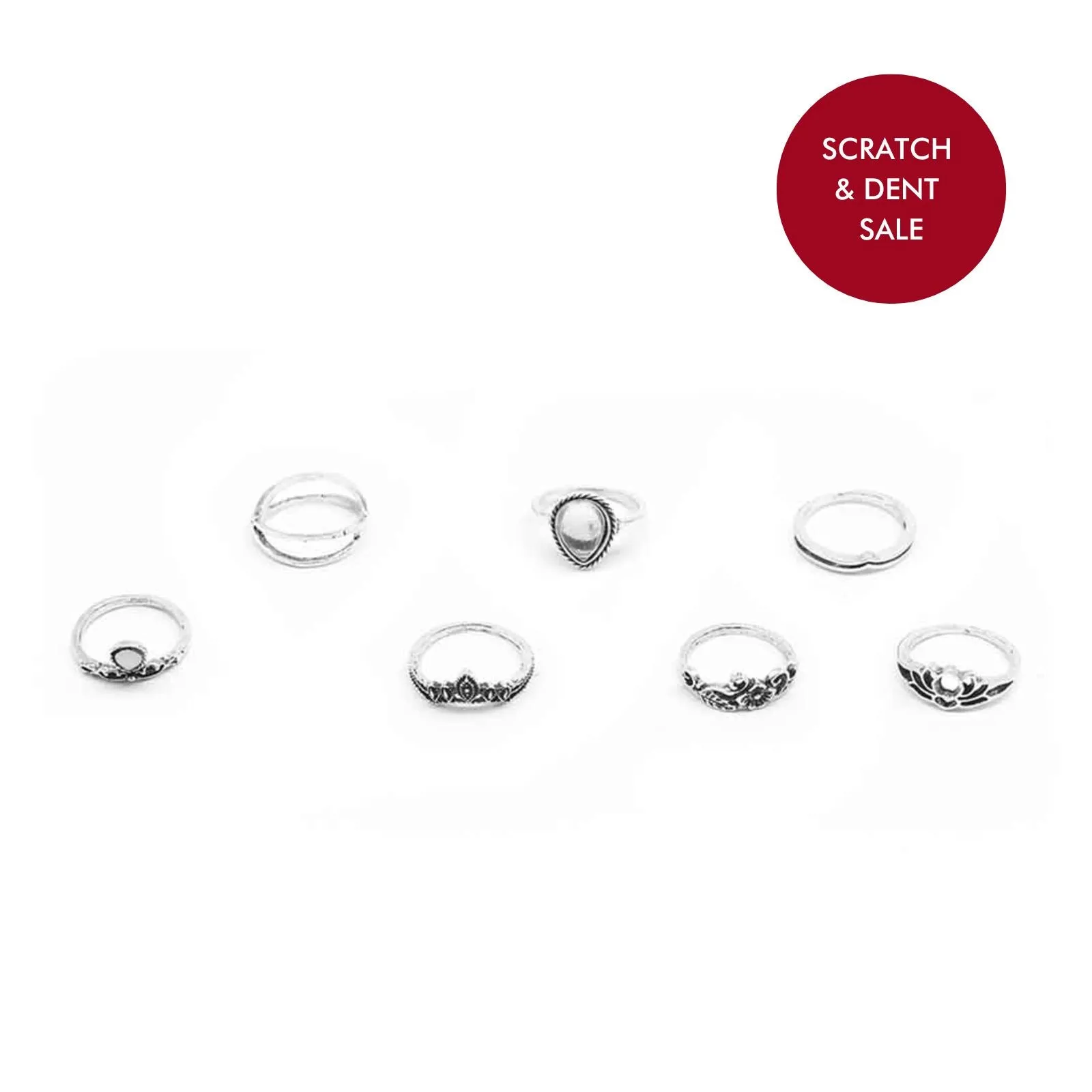 Ira Set Of 7 Midi Rings - Sample