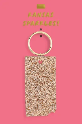 Kansas Glitter Key Chain