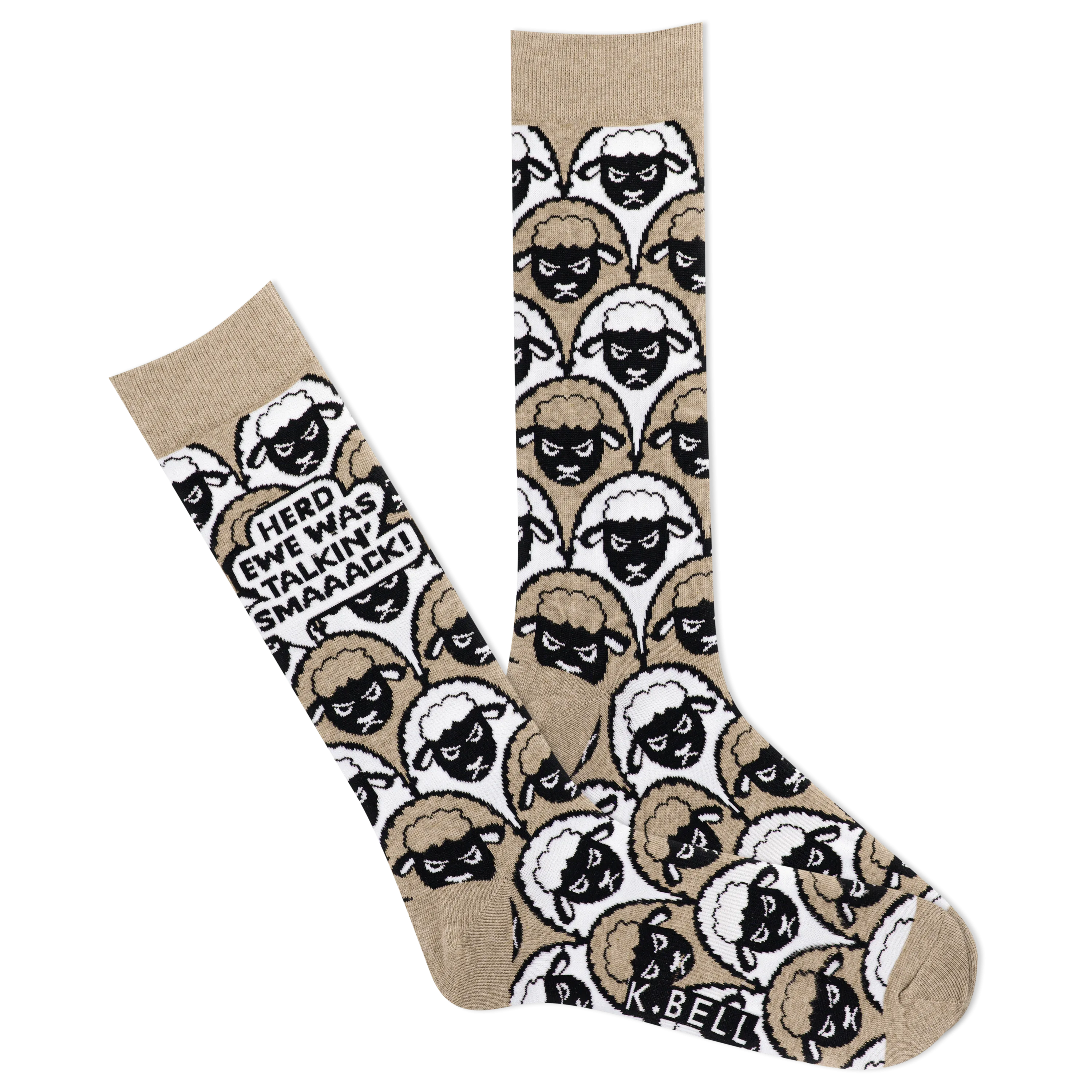 K.Bell Men's Herd Ewe was Talkin' Smaaak Crew Sock