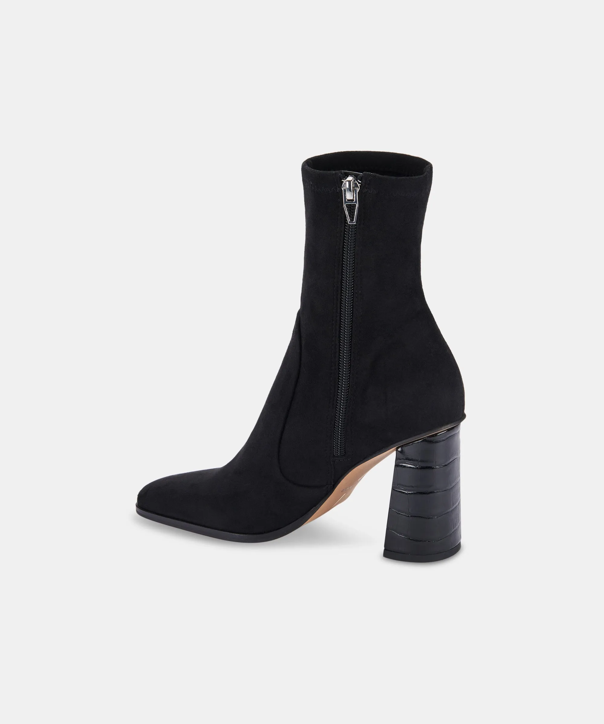 Kelsey DiPrima's PETYA BOOTIES IN BLACK STELLA SUEDE - re:vita