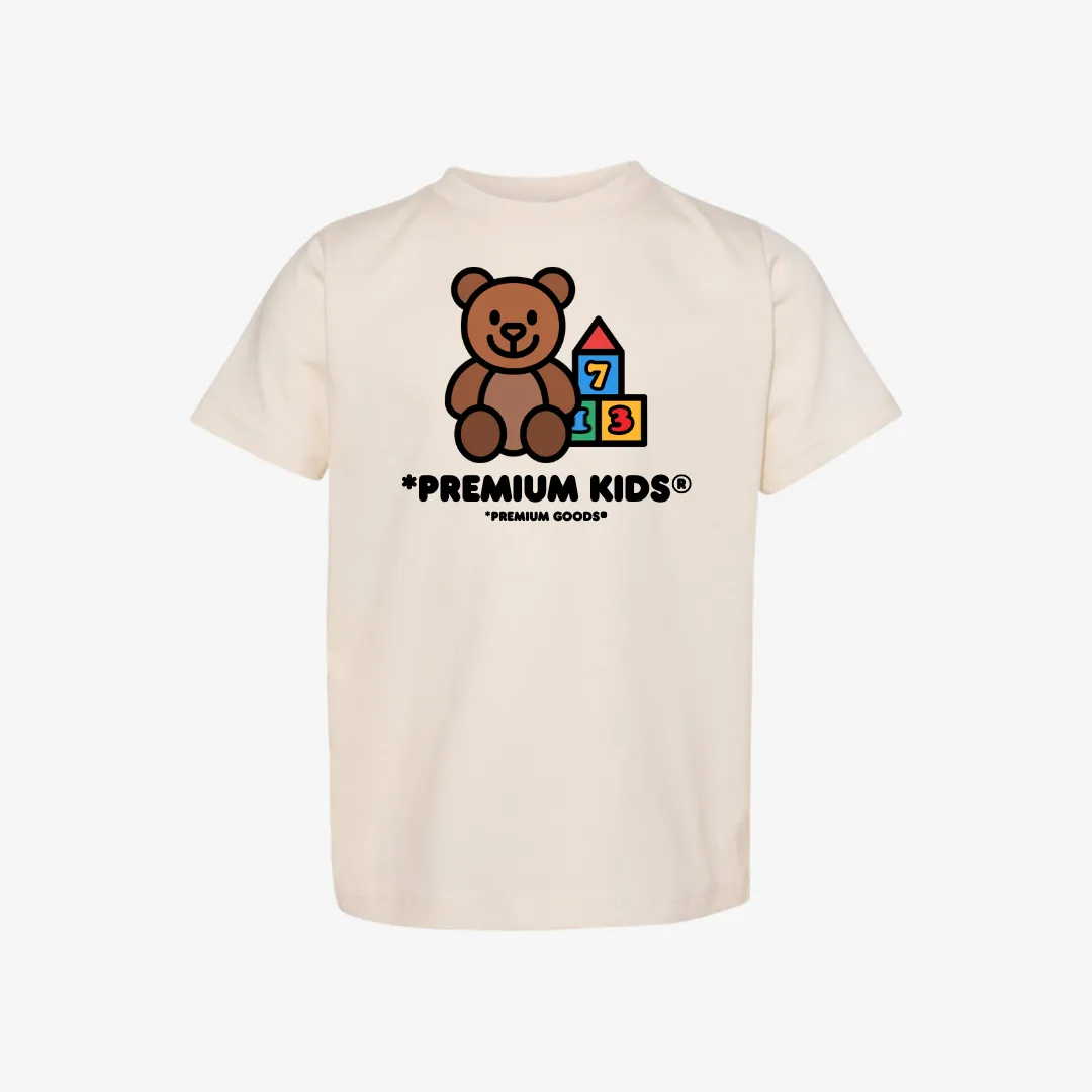 kids premiumgoods. bear brick logo (natural)