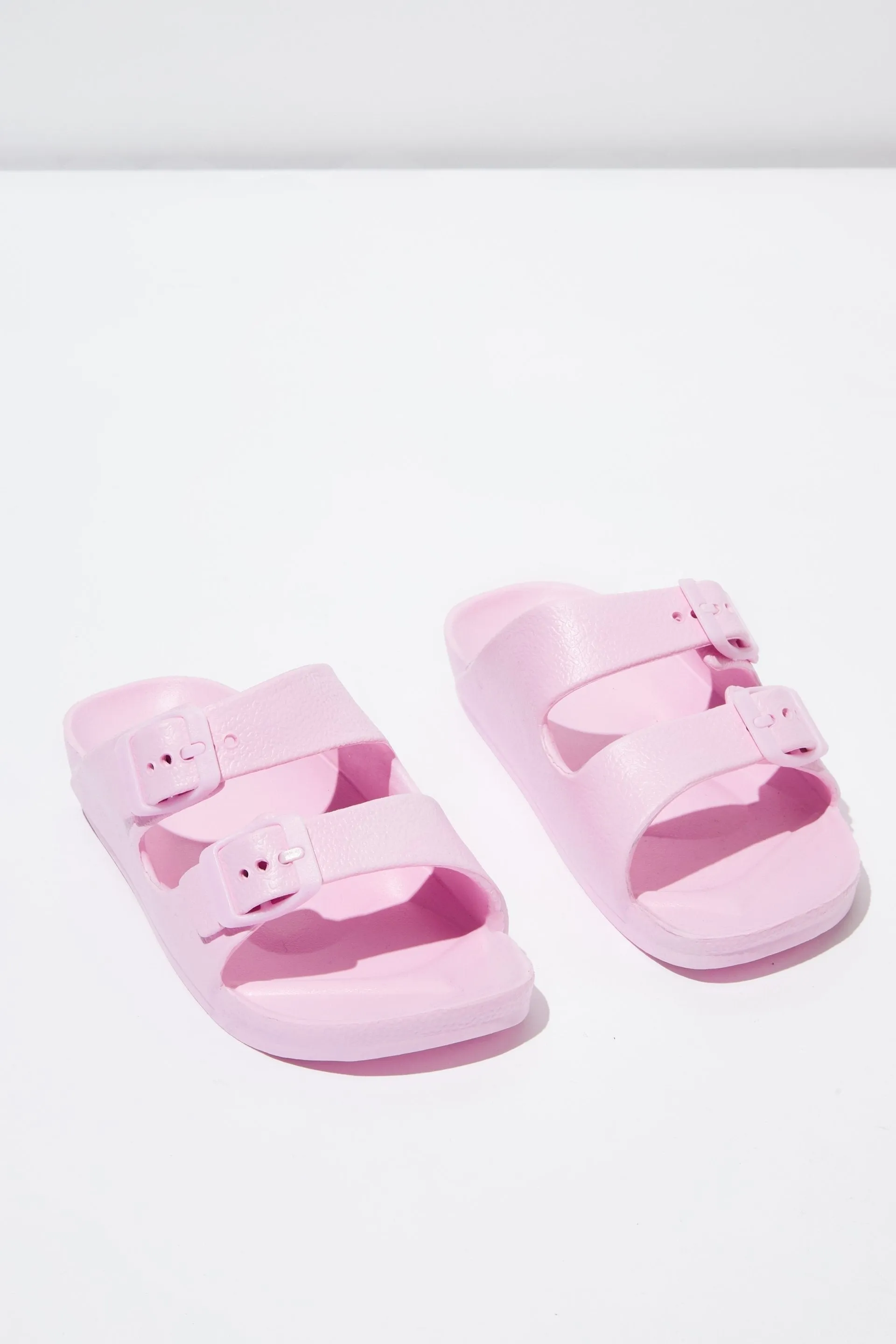 Kids Twin Strap Slide - Pink Lavendar