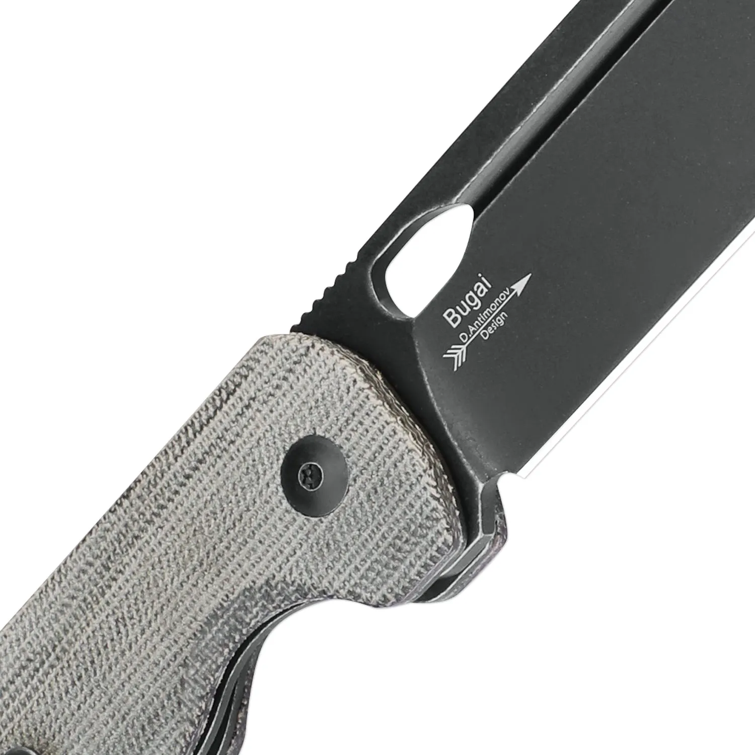 Kizer Bugai 3V Blade Liner Lock Micarta Handle V3627A1(3.11 Black Stonewash)