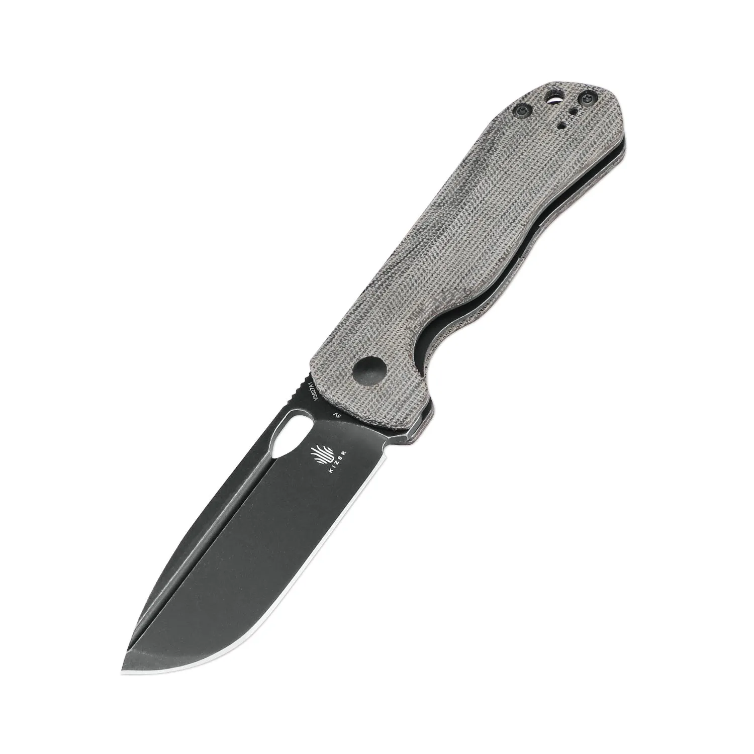 Kizer Bugai 3V Blade Liner Lock Micarta Handle V3627A1(3.11 Black Stonewash)