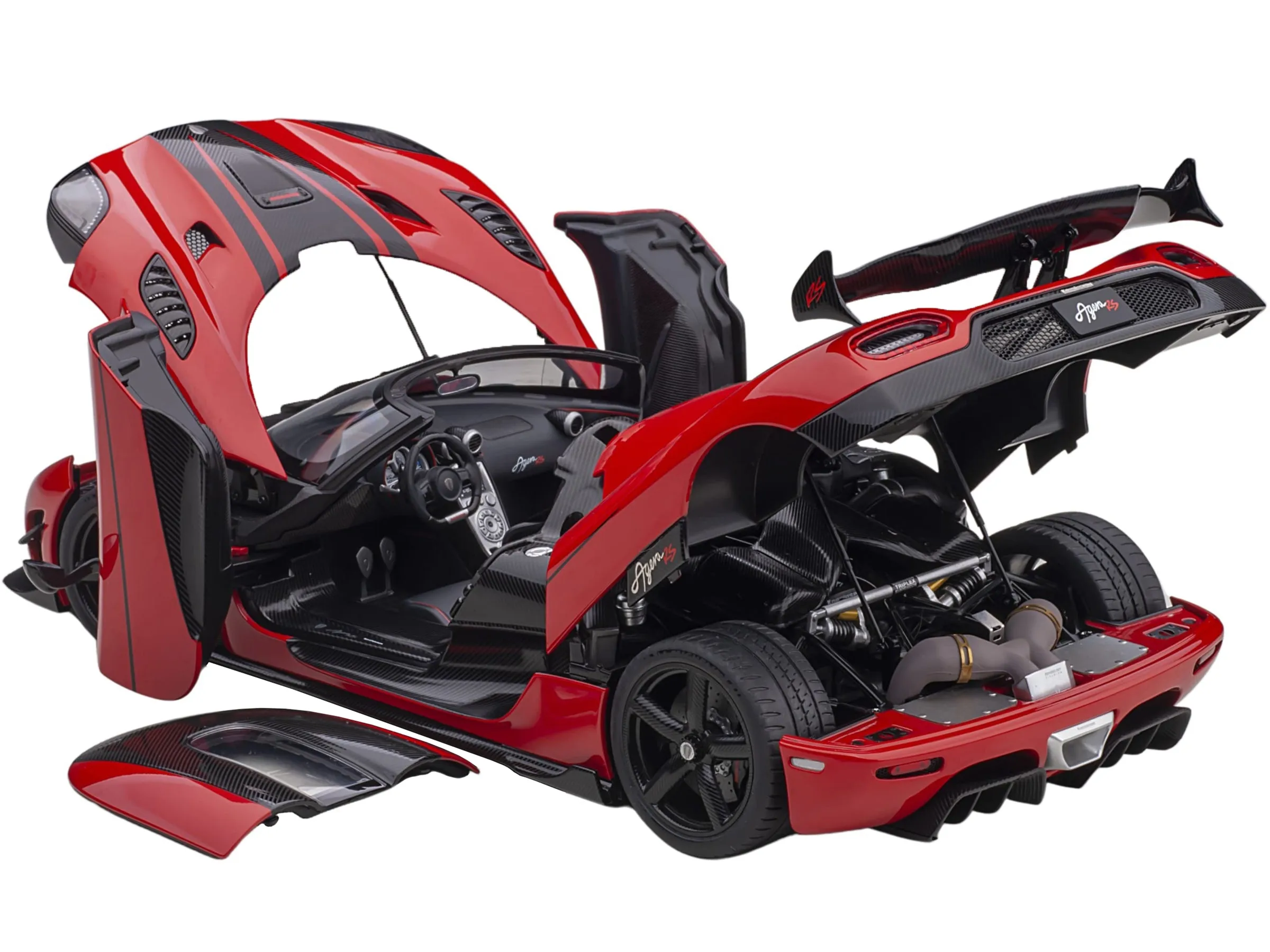 Koenigsegg Agera RS Chili Red with Black Accents 1/18  Model Car by Autoart