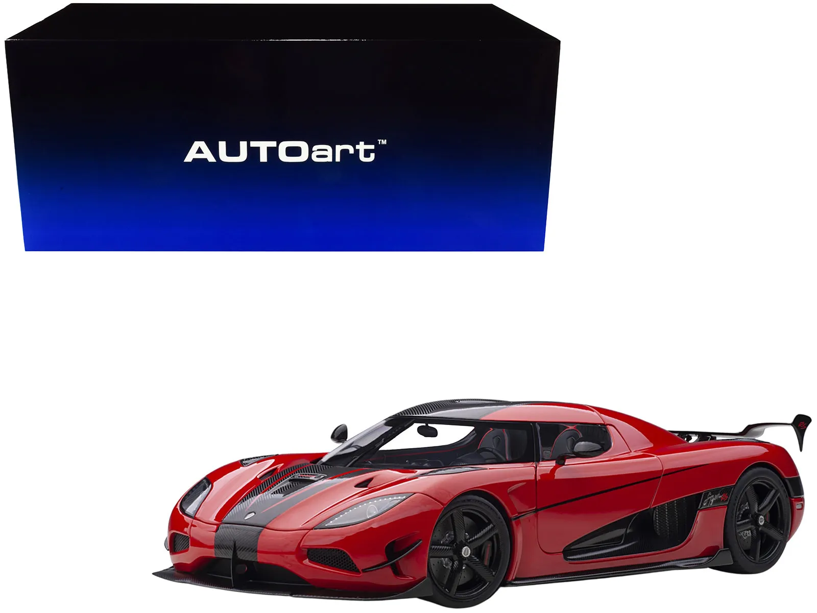 Koenigsegg Agera RS Chili Red with Black Accents 1/18  Model Car by Autoart