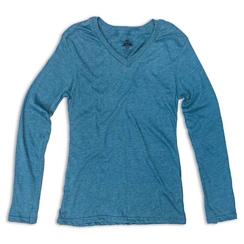 Ladies Stone Peak Long Sleeve V-Neck Tee