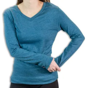 Ladies Stone Peak Long Sleeve V-Neck Tee