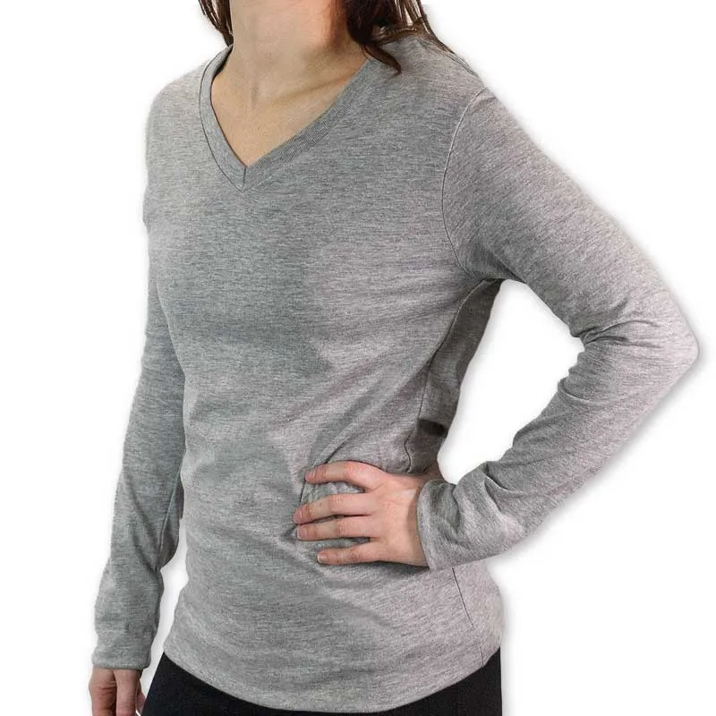 Ladies Stone Peak Long Sleeve V-Neck Tee