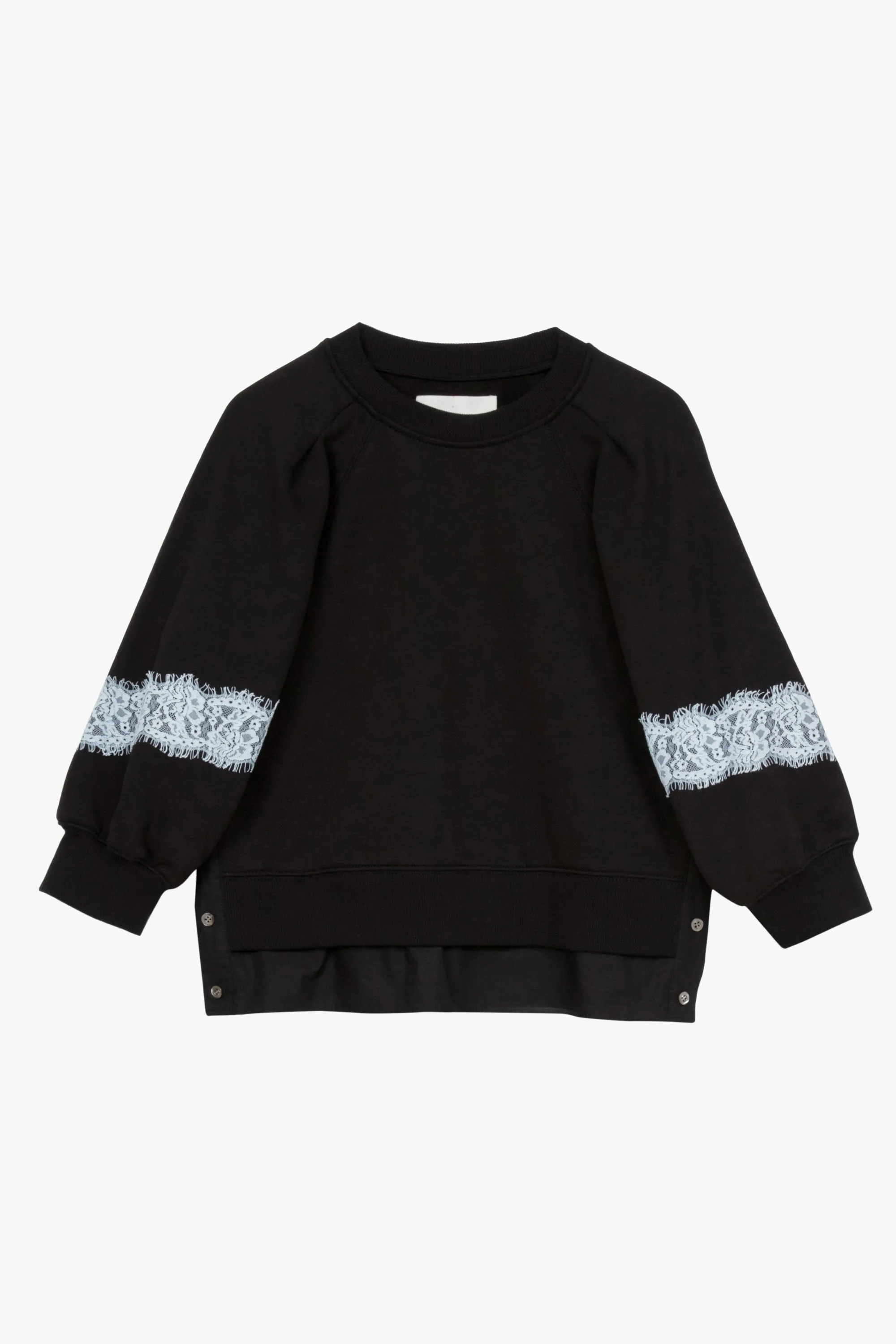 Lantern Sleeve Cotton Sweatshirt