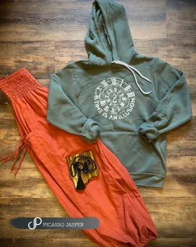 Last Ones! Time is an Illusion   Burnt Orange Cotton Magic Pants   Crystal, Sweatshirt Bundle!