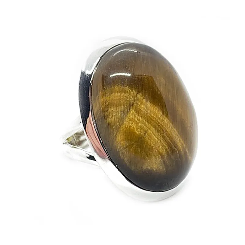 Lois Tiger Eye Oval Ring