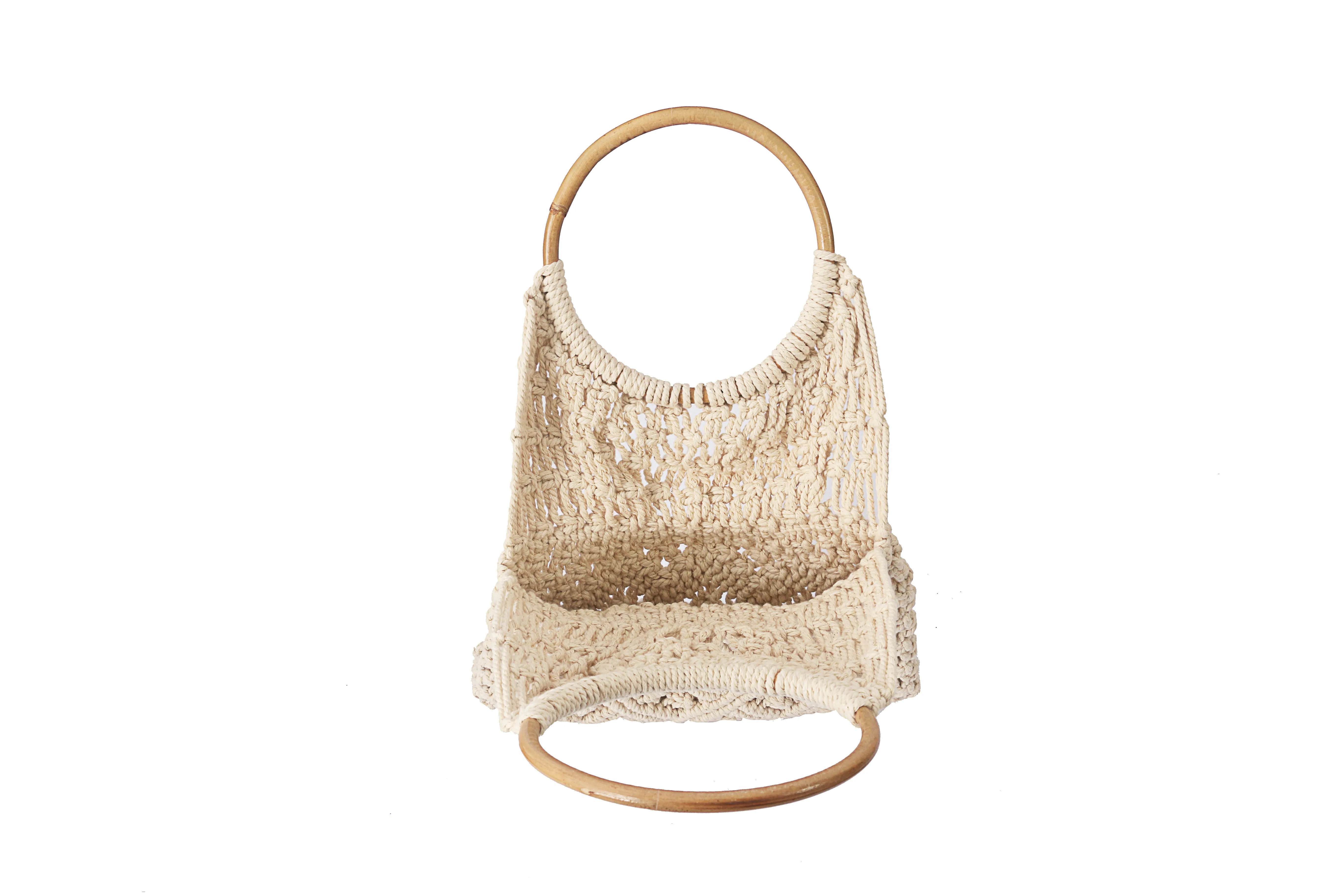 Macramé Crochet Top Handle Bag