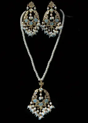 Madhuri turquoise  pendant set ( SHIPS IN 4 WEEKS )